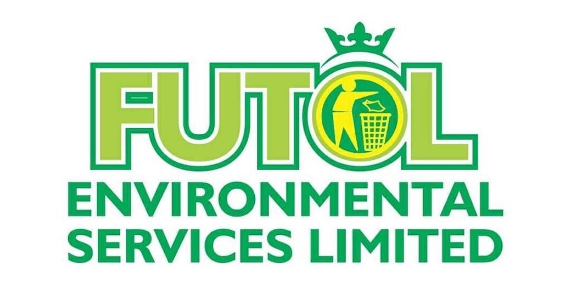 Futol Environmental Services Limited company logo featuring a crown, a waste bin symbol, and green and yellow environmental branding.